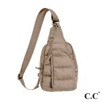 C.C Puffer Padding Sling Bag