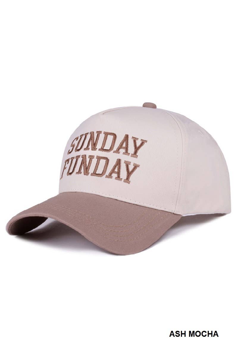 Sunday Funday Two Tone Canvas Cotton Cap