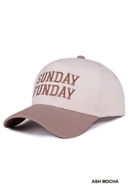 Sunday Funday Two Tone Canvas Cotton Cap