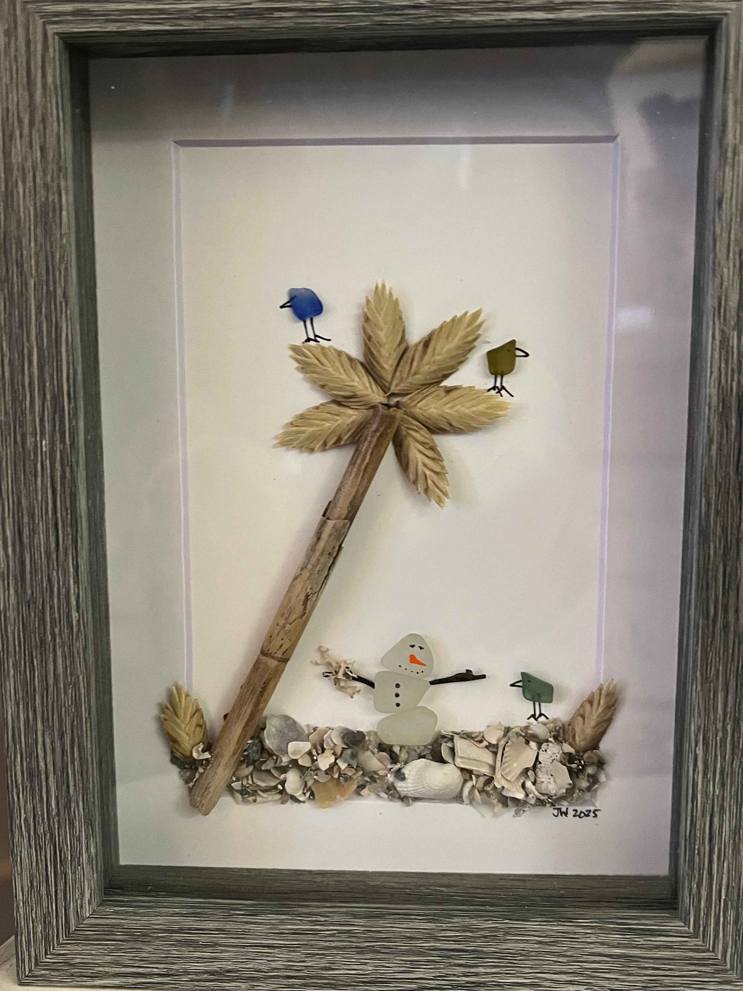 JW Frames Sea Glass Art - Havens Marketplace