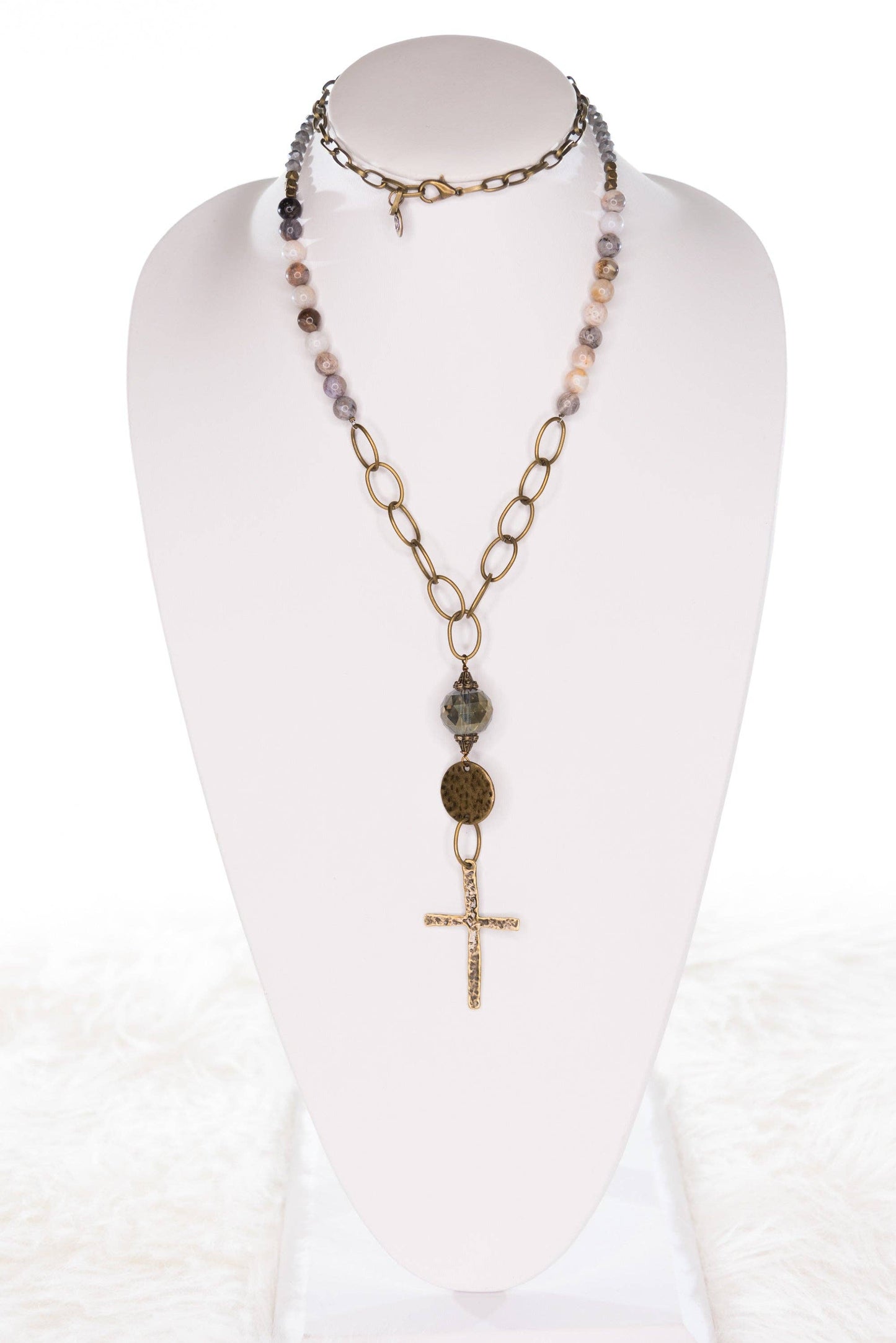 Rosemary Necklace in Bamboo Agate