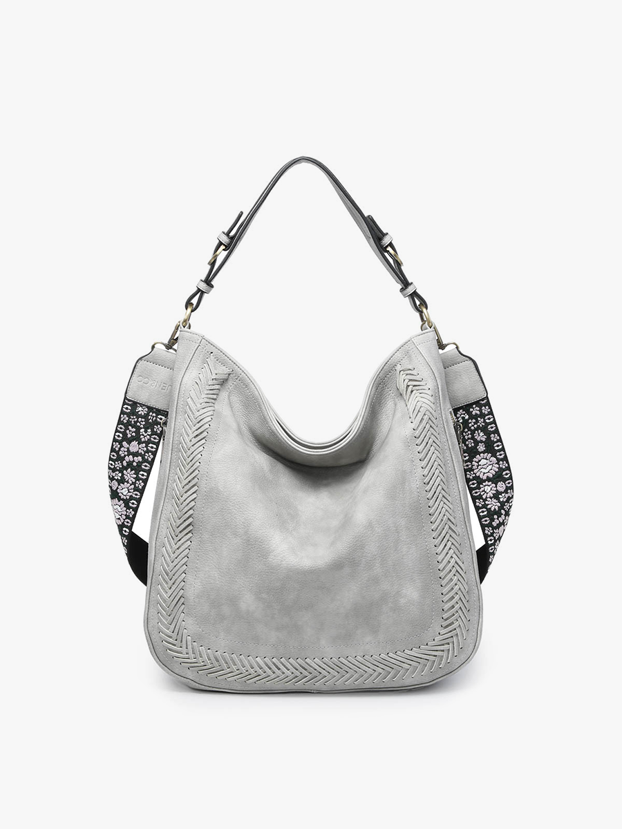 Aris Whipstitch Hobo/Crossbody w/ Guitar Strap M2049