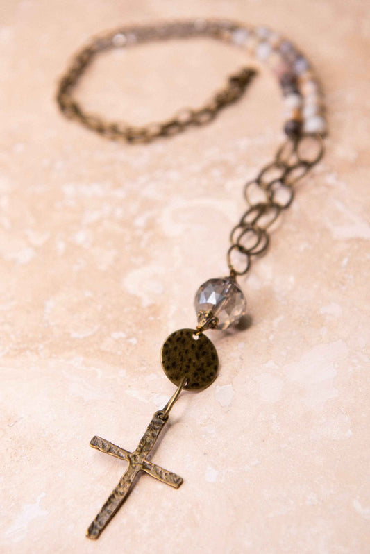 Rosemary Necklace in Bamboo Agate