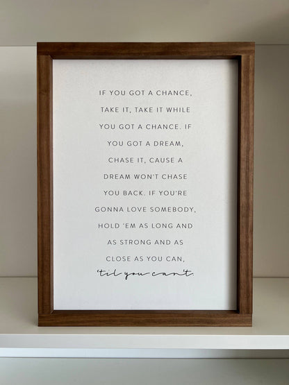 Till You Can't | Wall Art, Wood Sign