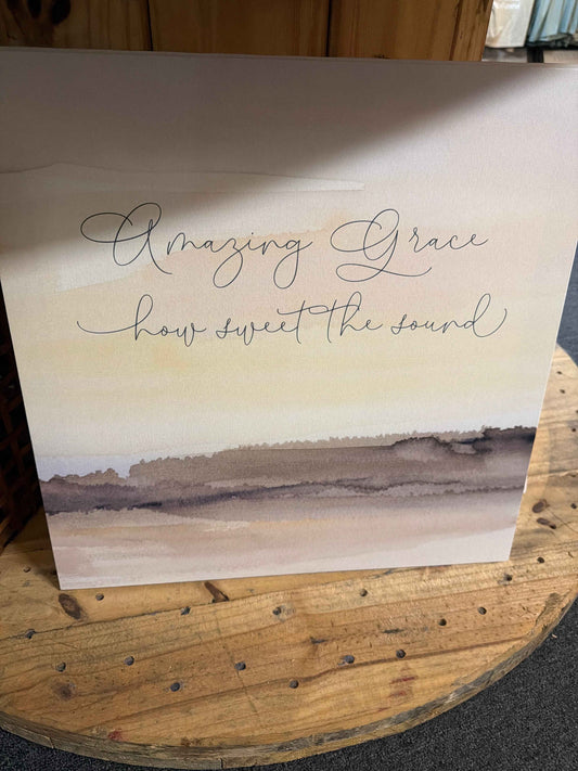 Amazing Grace Canvas - 19.75x19.75 - Havens Marketplace