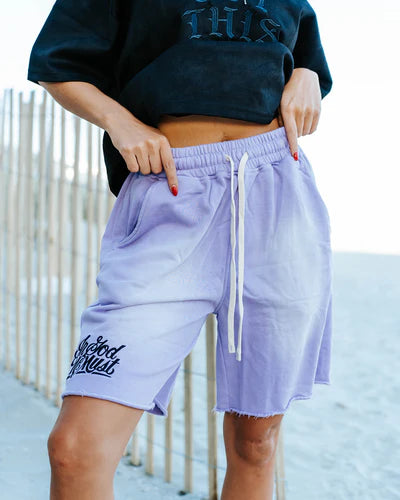 IGWM Vintage Washed Shorts - Black/Purple