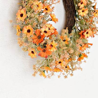 530010- 16in Twig Wreath-Autumn Perennials Garden