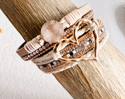 Rooted Heart Leather Bracelet