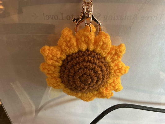 Sunflower keychain