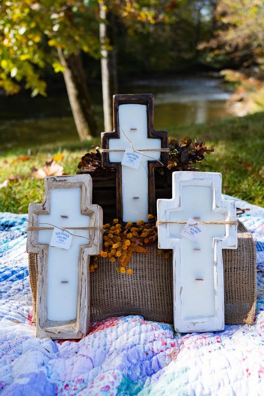 Southern Thyme Candle Co Wooden Cross Candle