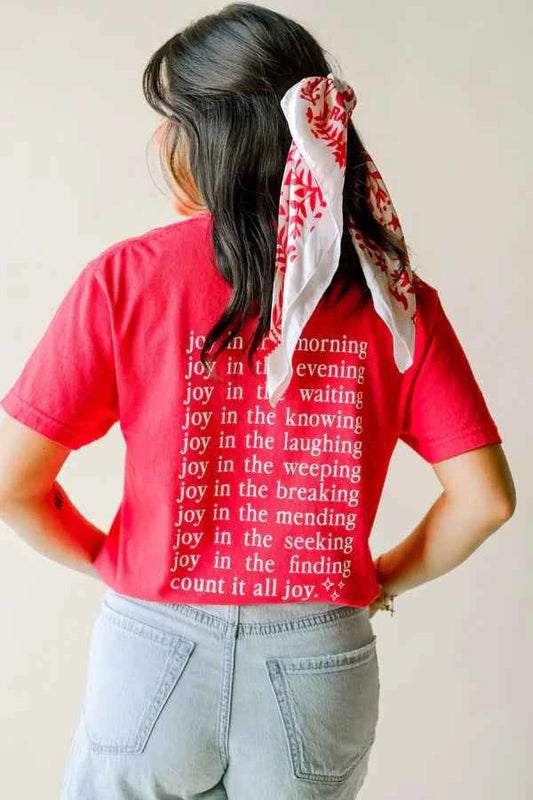 Count It All Joy Faith Tee - Cherry Red