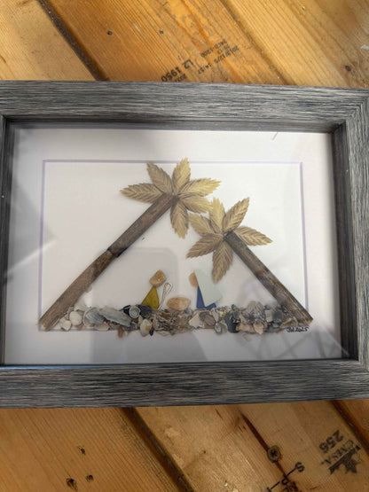 JW Frames Sea Glass Art - Havens Marketplace