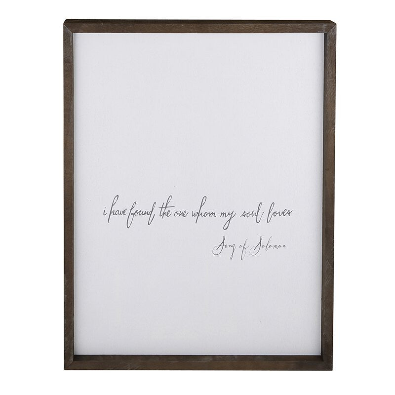 I Have Found The One My Soul 20 x 26 Framed