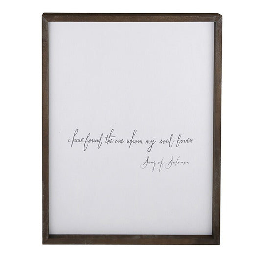 I Have Found The One My Soul 20 x 26 Framed