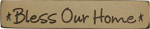 Bless Our Home Engraved Block 9" G9005 - Havens Marketplace