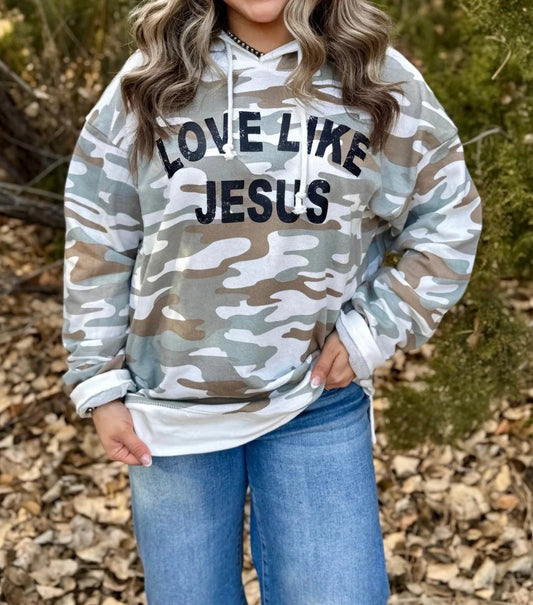 Love Like Jesus Camo Hoodie