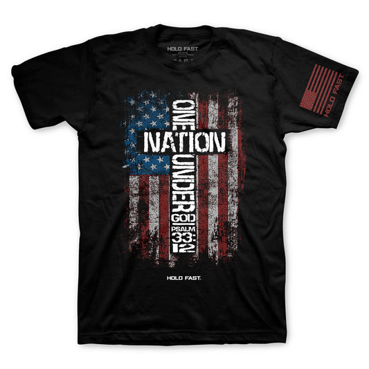 Hold Fast One Nation Flag Faith Tee