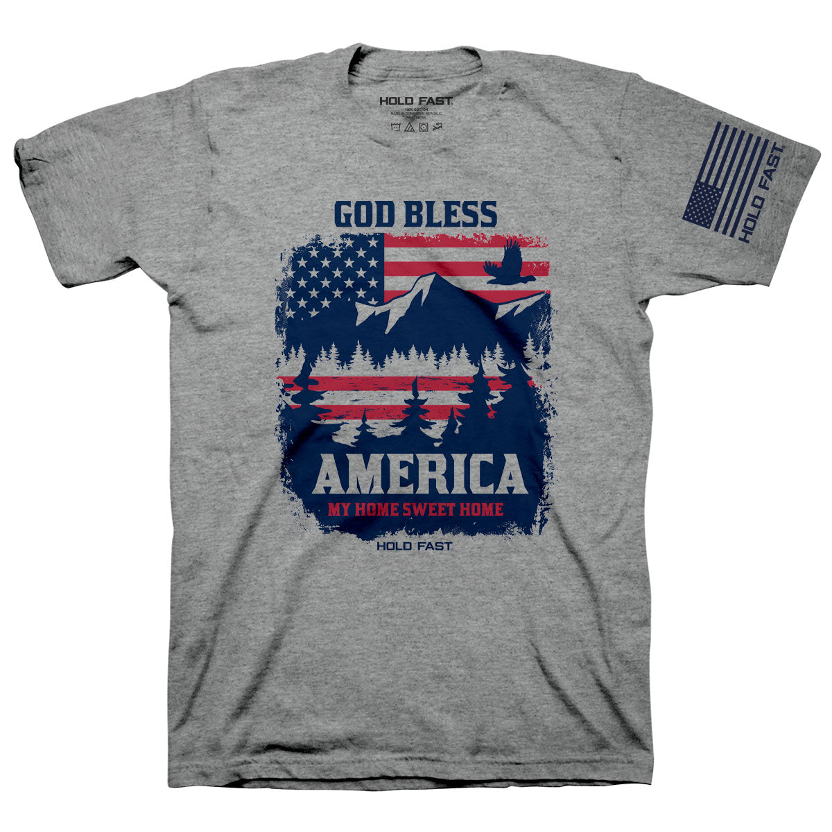 Hold Fast God Bless America Scene Faith Tee