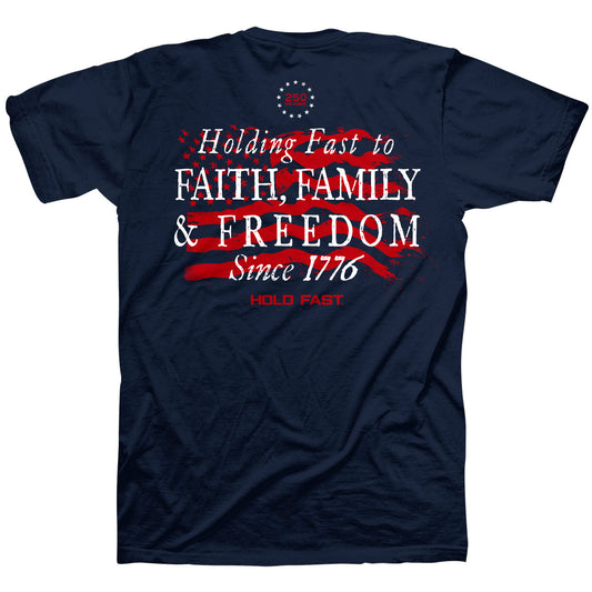 Holding Fast To Faith Family Freedom Faith Tee Hold Fast