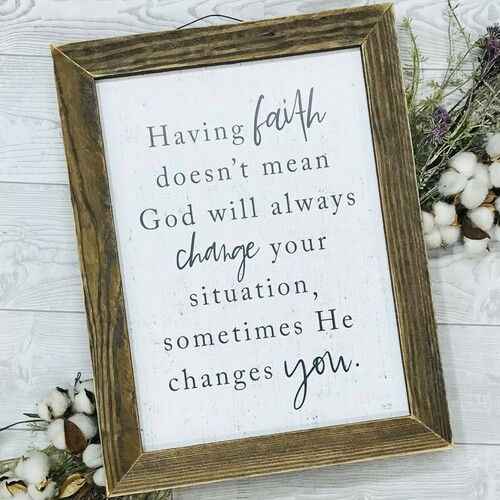 JM Having Faith Sign - Havens Marketplace