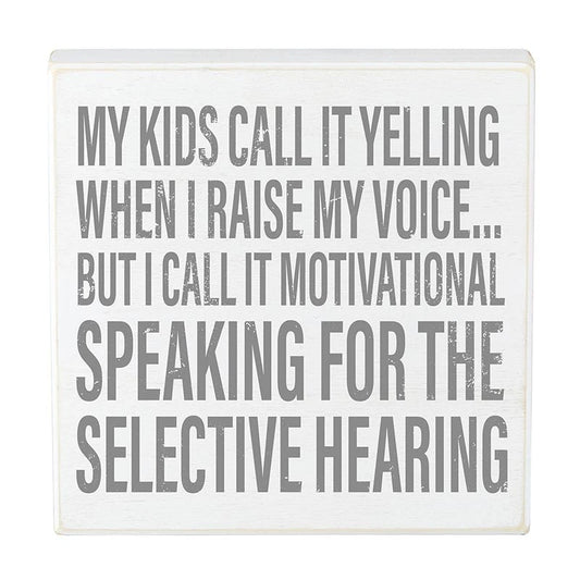 8 x 8 Wht Box Sign My Kids