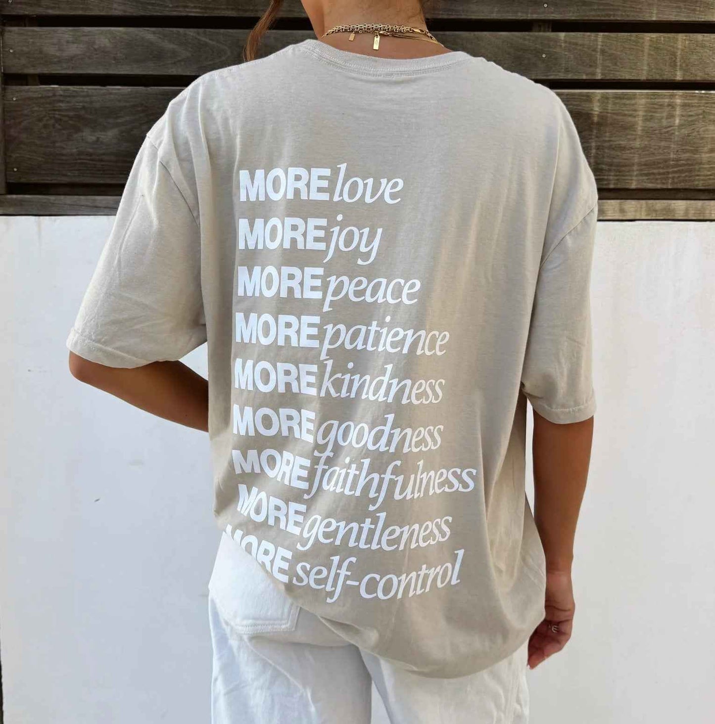 Made For More Faith Tee Beige