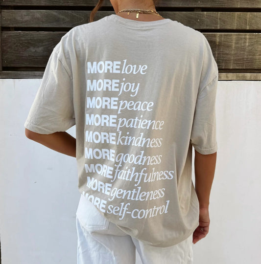 Made For More Faith Tee Beige