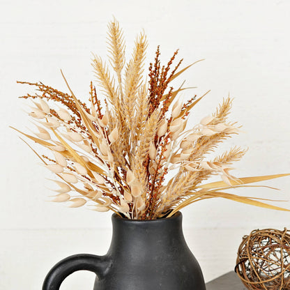 530781- 19in Bush-Beige Orange Mix Wheat and Grass