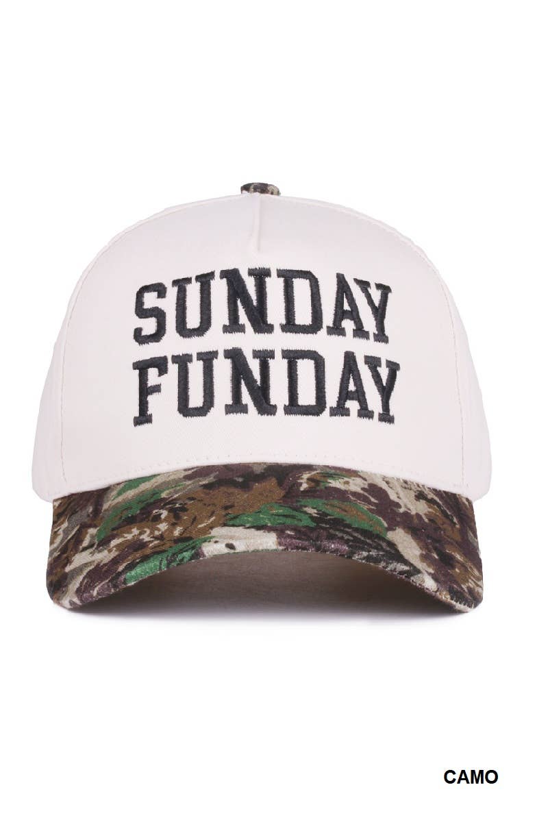 Sunday Funday Two Tone Canvas Cotton Cap