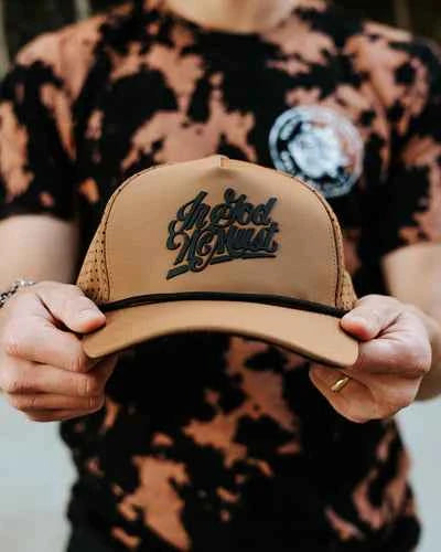 In God We Must Signature Hat - Camel
