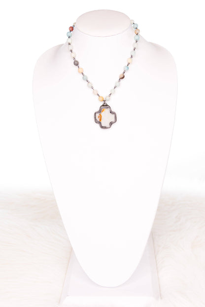 Theresa Necklace in Amazonite