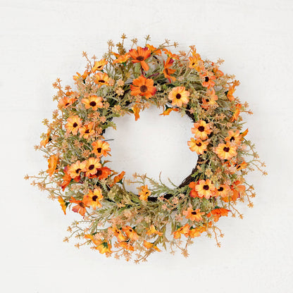 530010- 16in Twig Wreath-Autumn Perennials Garden