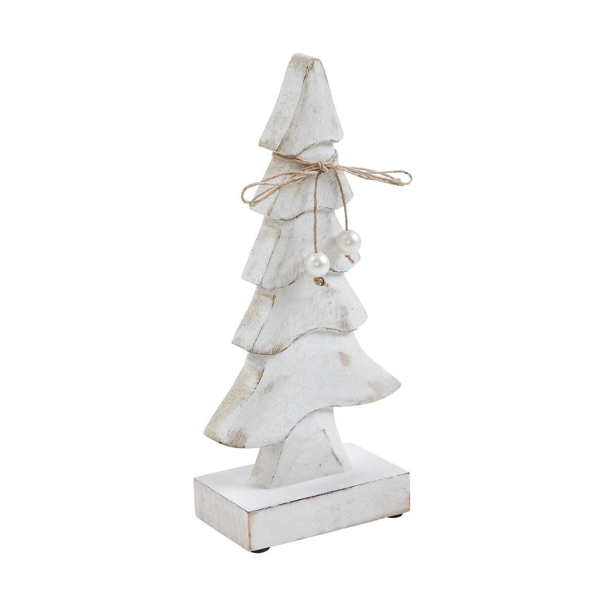 White Wooden Christmas Tree 10in – Pretty in Pearl