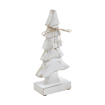White Wooden Christmas Tree 10in – Pretty in Pearl