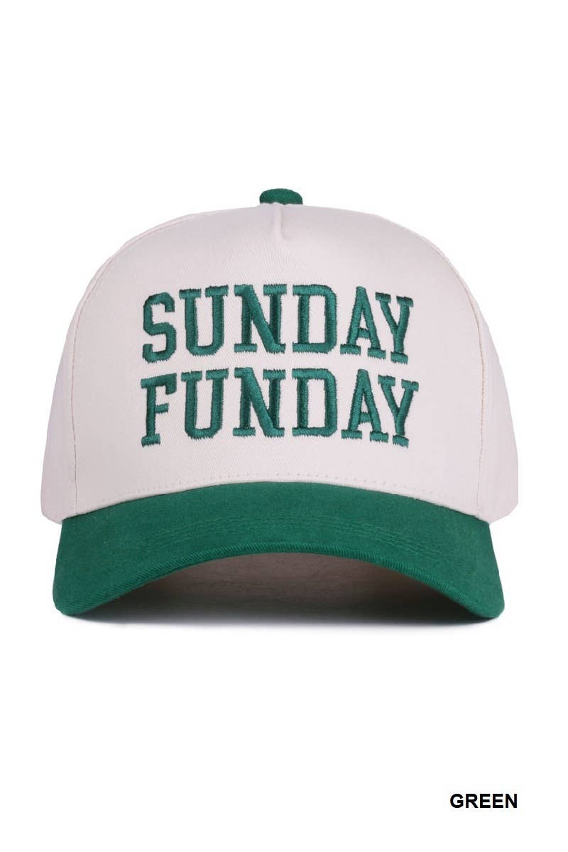 Sunday Funday Two Tone Canvas Cotton Cap