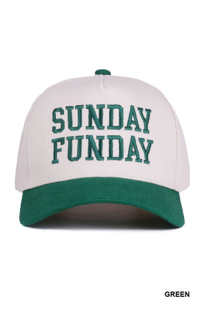 Sunday Funday Two Tone Canvas Cotton Cap