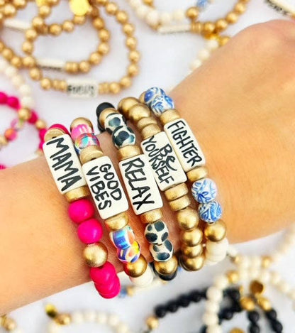 Affirmation Word Beaded Bracelets Inspirational