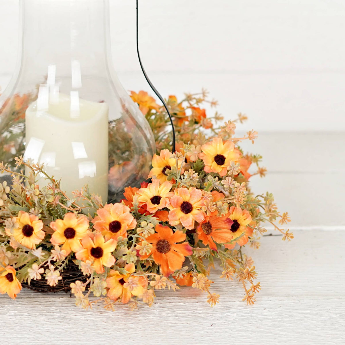 530010- 16in Twig Wreath-Autumn Perennials Garden