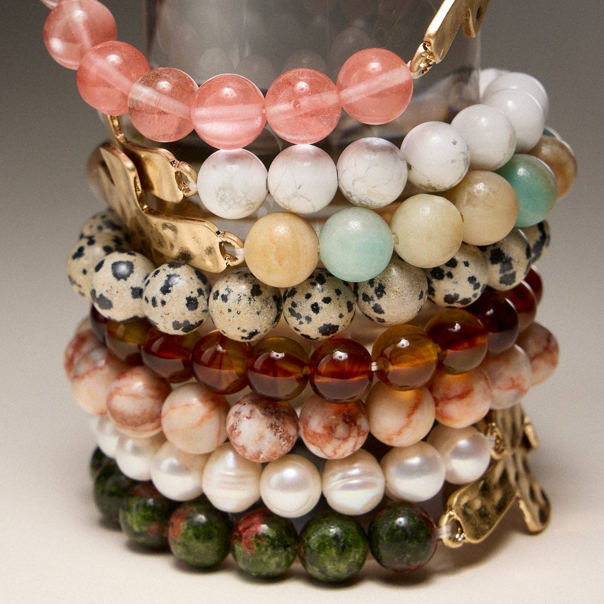 Natural Stone Cross Bracelet | Christian Faith Jewelry