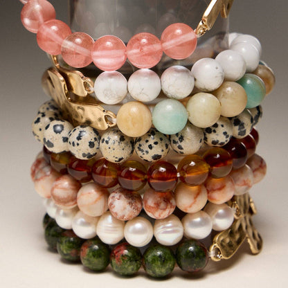 Natural Stone Cross Bracelet | Christian Faith Jewelry