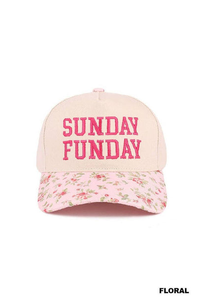 Sunday Funday Two Tone Canvas Cotton Cap