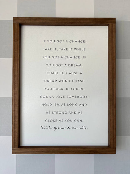Till You Can't | Wall Art, Wood Sign