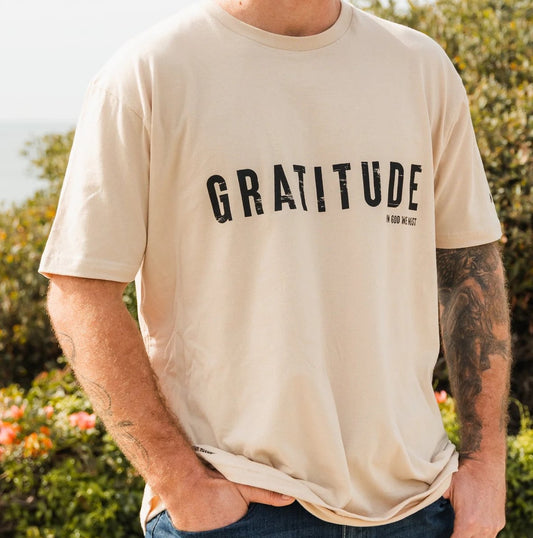 In God We Must Gratitude T Beige