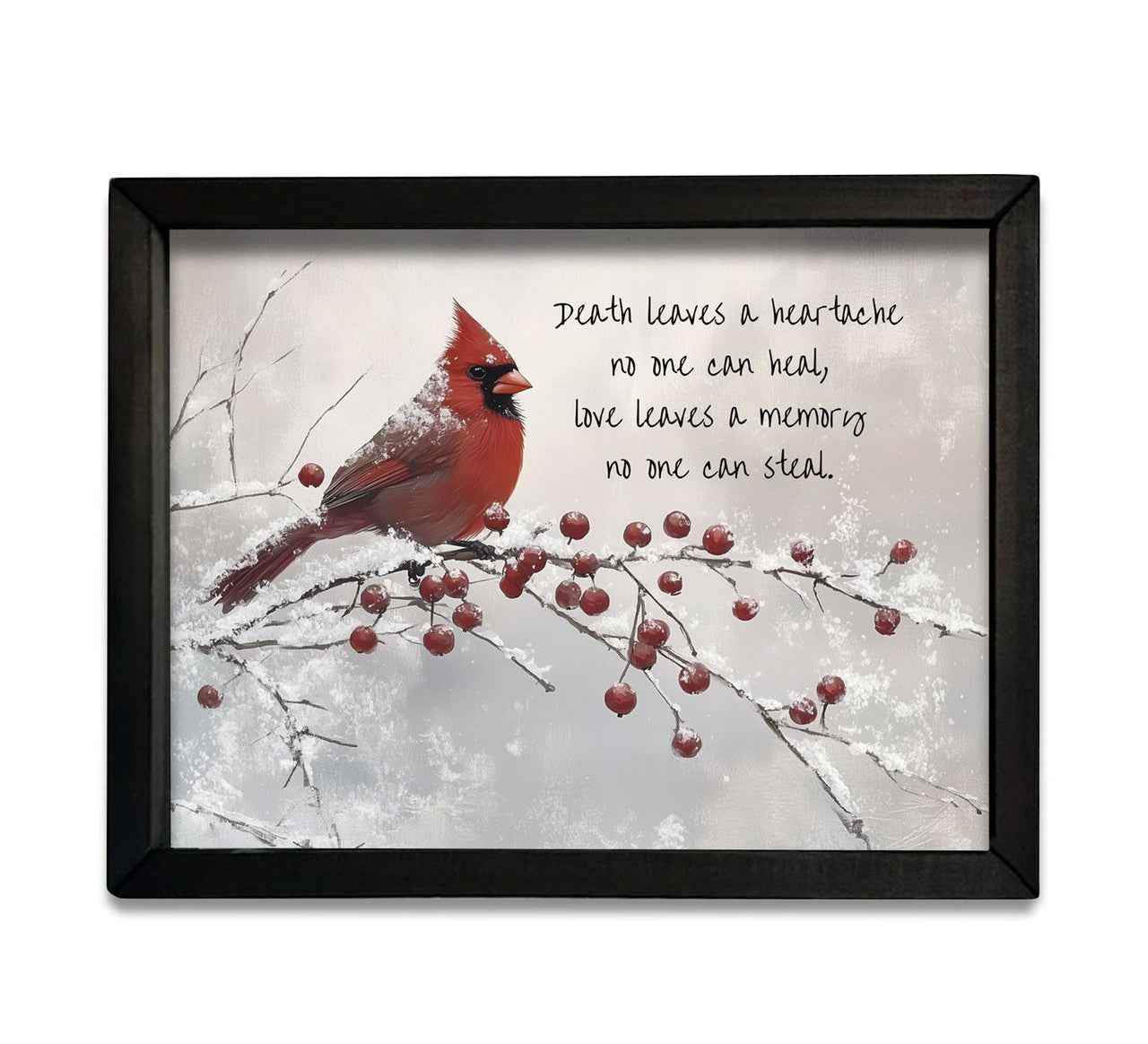 JM Memory Cardinal Box Frame Sign - Havens Marketplace