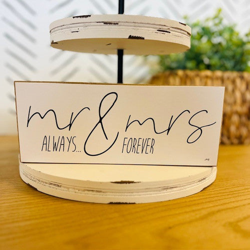 JM Always Forever Block Sign