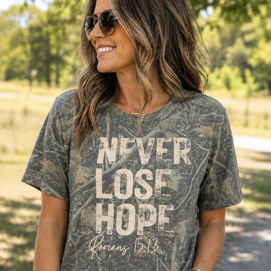 Never Lose Hope Camo Faith Tee