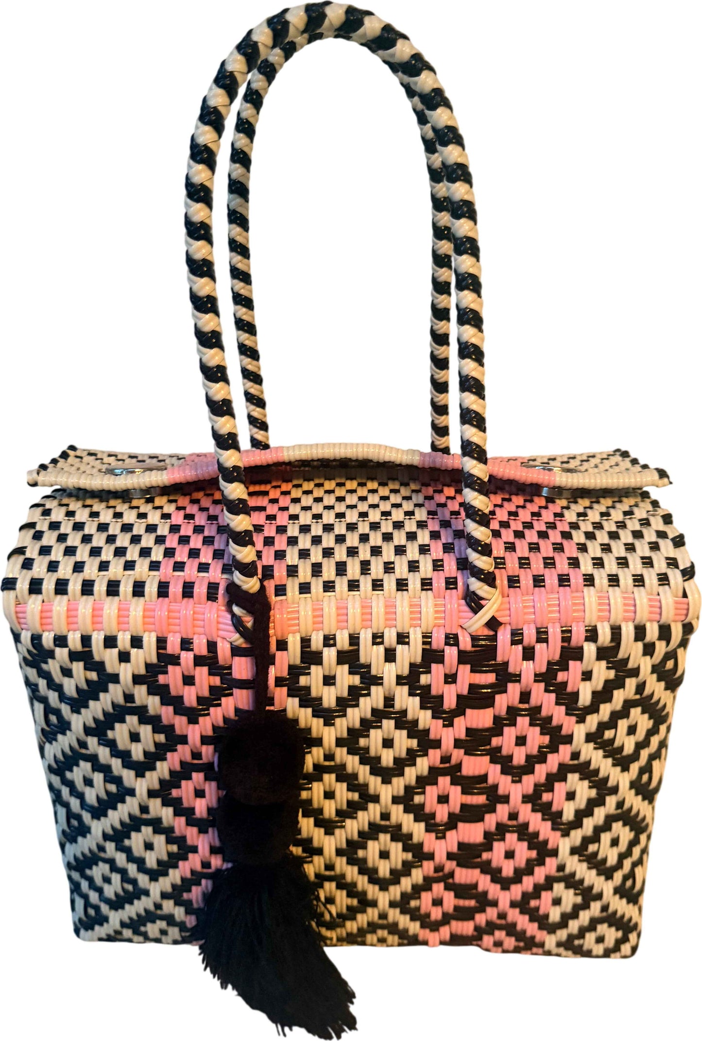 Medium Recycled Plastic Woven Close Bag By Viva La Vida
