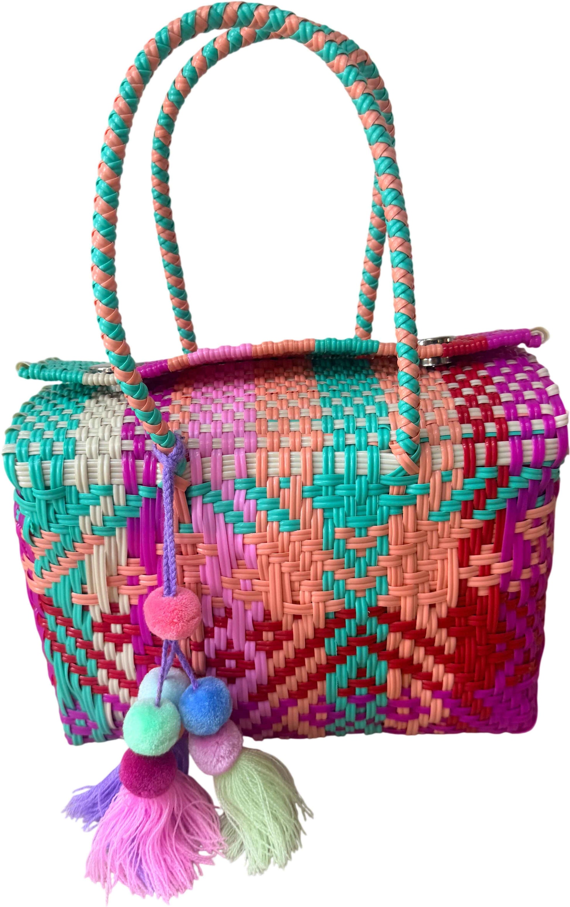Small Recycled Plastic Woven Close Bag By Viva La Vida