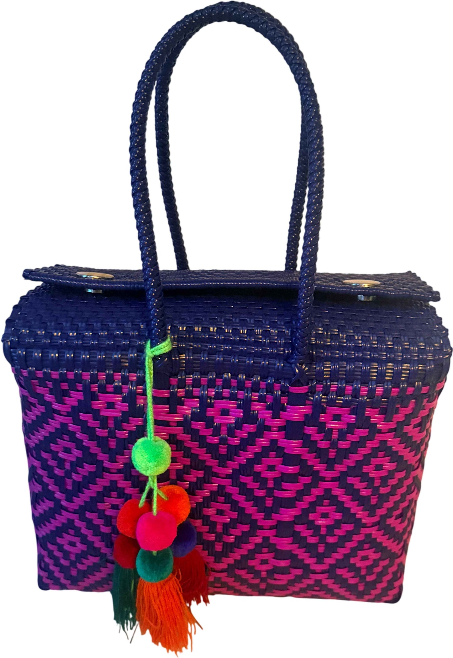 Medium Recycled Plastic Woven Close Bag By Viva La Vida