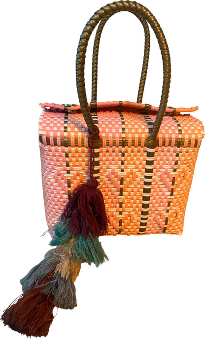 Small Recycled Plastic Woven Close Bag By Viva La Vida
